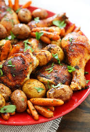 roasted chicken & baked potato