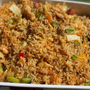 assorted fried rice comes with extra fried chicken & assorted alone